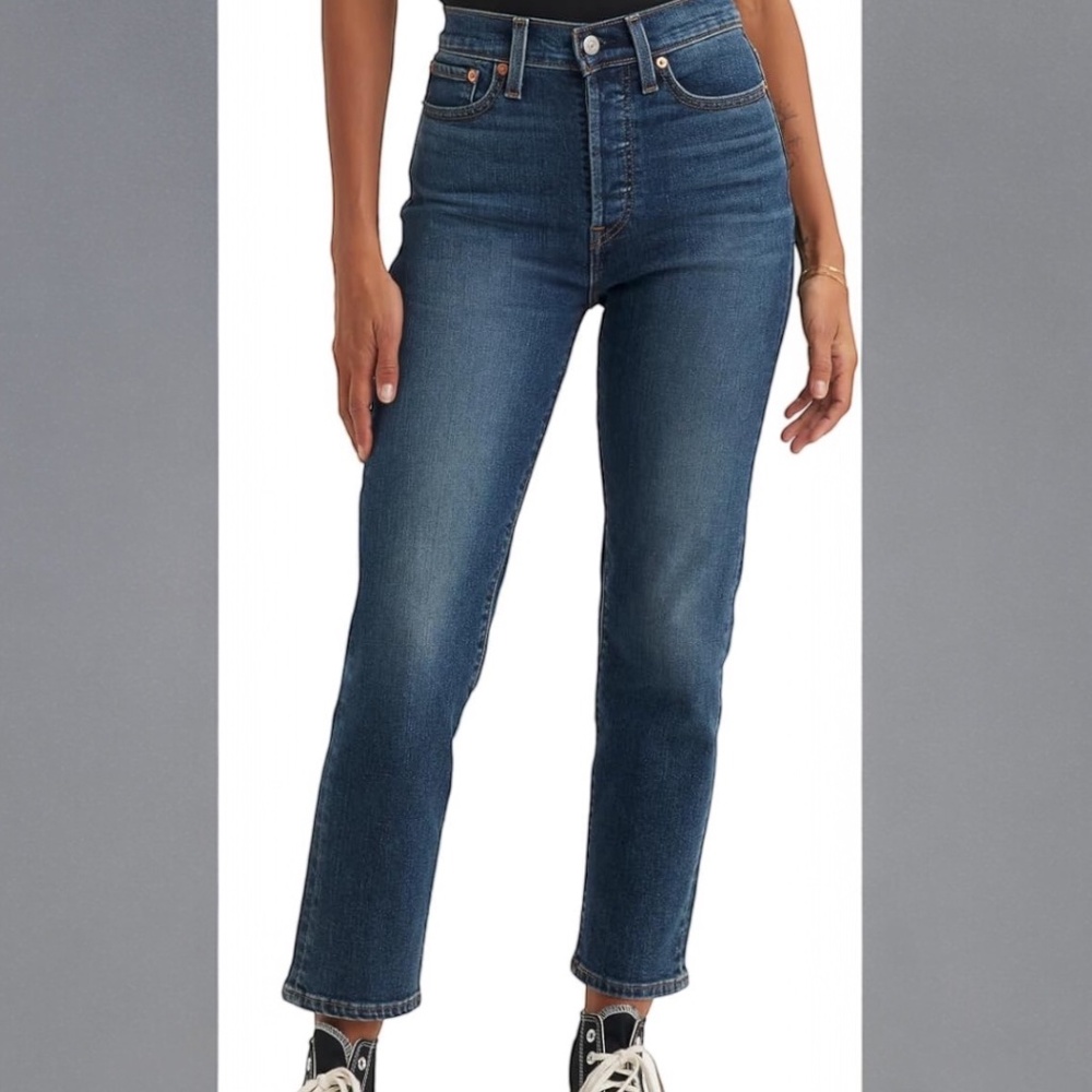 Levi's Women Wedgie Button‎ Fly Straight Jean Medium Wash Size W25 L28